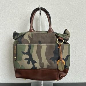 Camouflage Tote Bag with Brown Accents